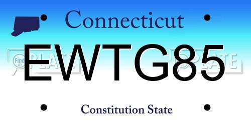 EWTG85 Connecticut License Plate