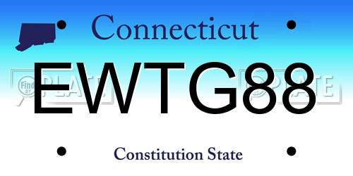 EWTG88 Connecticut License Plate