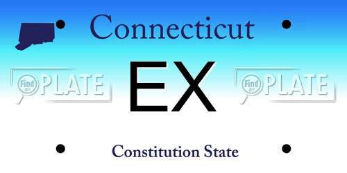 EX Connecticut License Plate