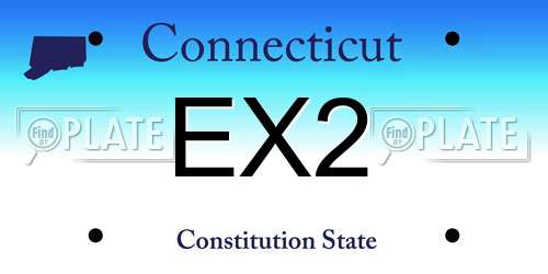 EX2 Connecticut License Plate