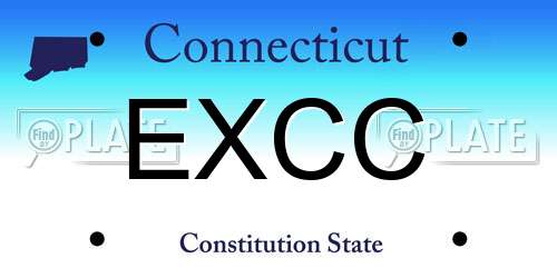 EXCC Connecticut License Plate