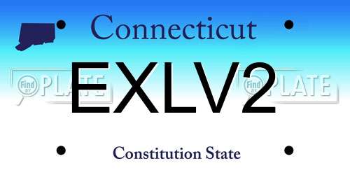 EXLV2 Connecticut License Plate