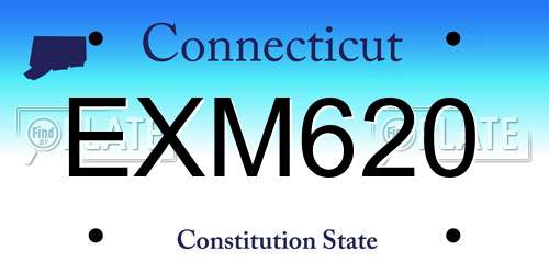 EXM620 Connecticut License Plate