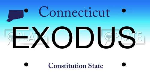 EXODUS Connecticut License Plate