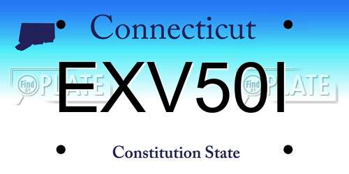 EXV50I Connecticut License Plate