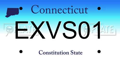 EXVS01 Connecticut License Plate