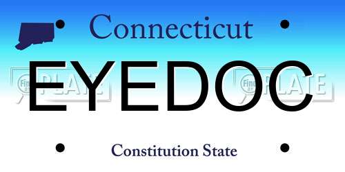 EYEDOC Connecticut License Plate