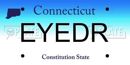 EYEDR Connecticut License Plate