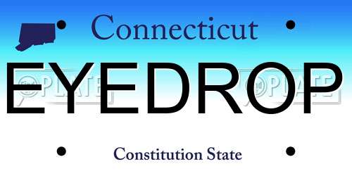 EYEDROP Connecticut License Plate