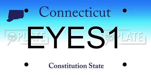EYES1 Connecticut License Plate
