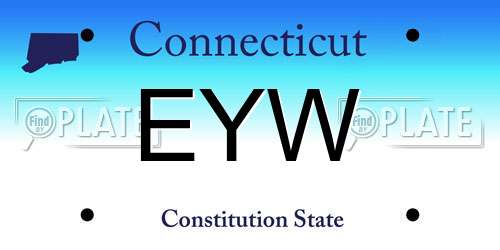 EYW Connecticut License Plate