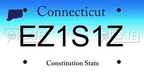 EZ1S1Z Connecticut License Plate