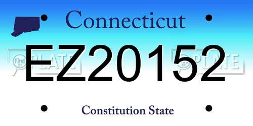 EZ20152 Connecticut License Plate