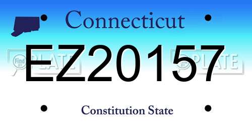 EZ20157 Connecticut License Plate