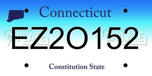 EZ2O152 Connecticut License Plate