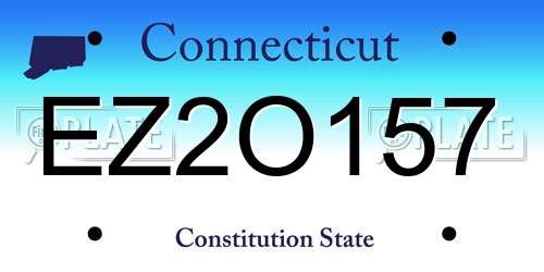EZ2O157 Connecticut License Plate