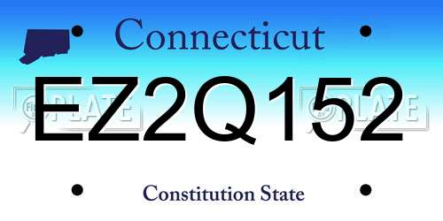 EZ2Q152 Connecticut License Plate
