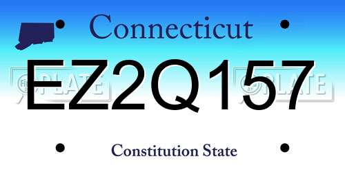 EZ2Q157 Connecticut License Plate