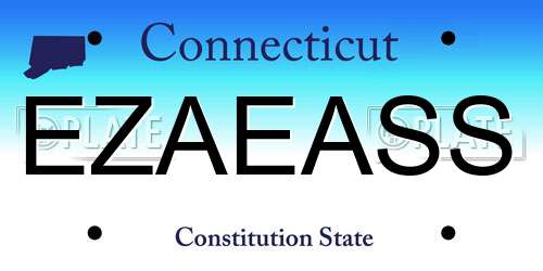 EZAEASS Connecticut License Plate