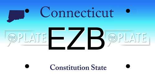 EZB Connecticut License Plate