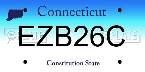 EZB26C Connecticut License Plate