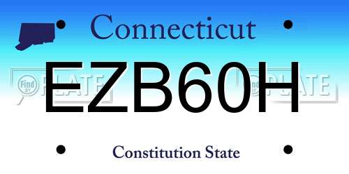 EZB60H Connecticut License Plate