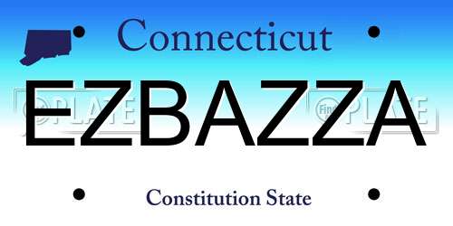 EZBAZZA Connecticut License Plate
