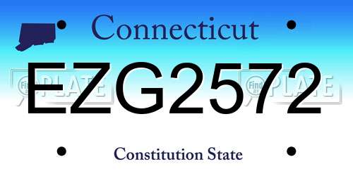 EZG2572 Connecticut License Plate