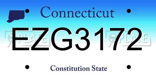 EZG3172 Connecticut License Plate