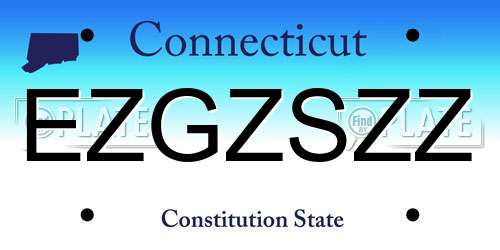 EZGZSZZ Connecticut License Plate