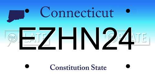 EZHN24 Connecticut License Plate