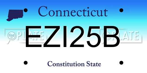 EZI25B Connecticut License Plate