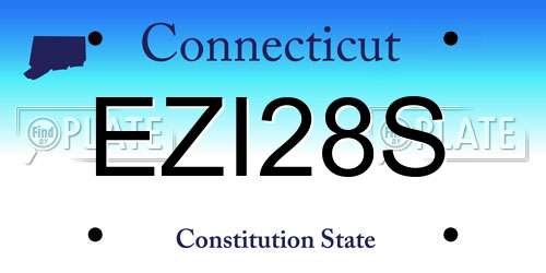 EZI28S Connecticut License Plate