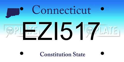 EZI517 Connecticut License Plate