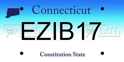 EZIB17 Connecticut License Plate