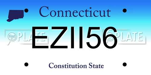 EZII56 Connecticut License Plate