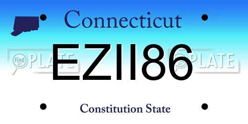 EZII86 Connecticut License Plate