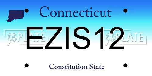 EZIS12 Connecticut License Plate