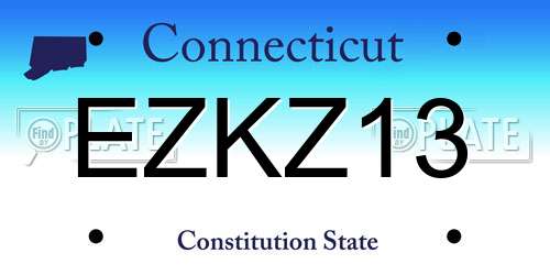 EZKZ13 Connecticut License Plate