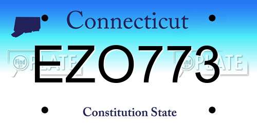 EZO773 Connecticut License Plate