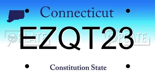 EZQT23 Connecticut License Plate