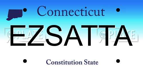 EZSATTA Connecticut License Plate