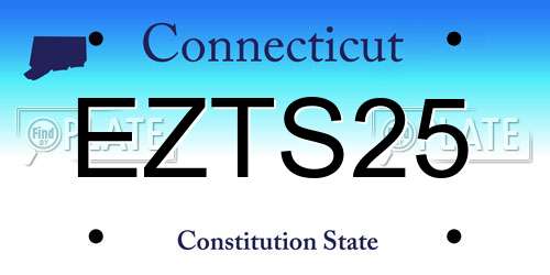 EZTS25 Connecticut License Plate