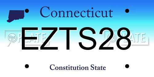 EZTS28 Connecticut License Plate