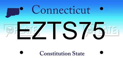 EZTS75 Connecticut License Plate