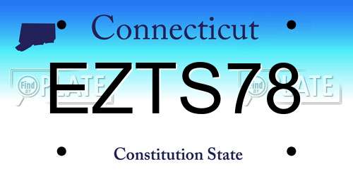 EZTS78 Connecticut License Plate