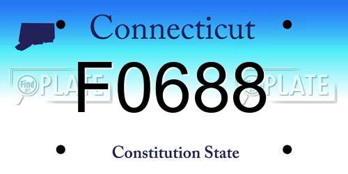 F0688 Connecticut License Plate