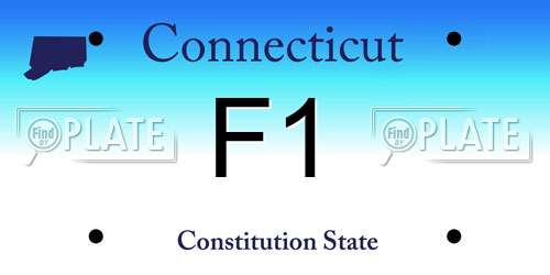 F1 Connecticut License Plate