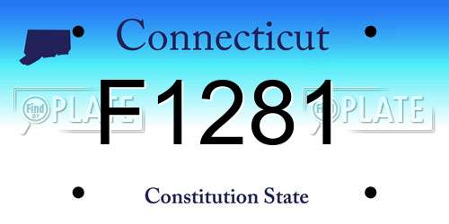 F1281 Connecticut License Plate