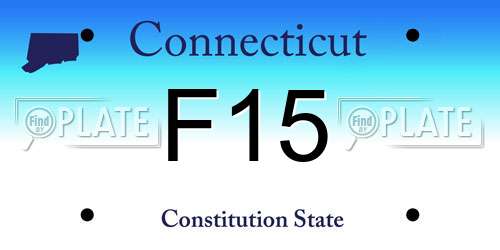 F15 Connecticut License Plate
